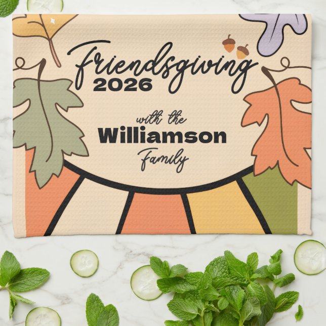 Linge De Cuisine Tablier de cuisine Friendsgiving (Plié)