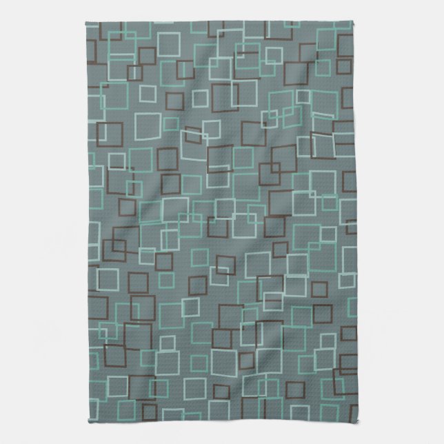 Linge De Cuisine Tablier de cuisine gris bleu rétro (Vertical)