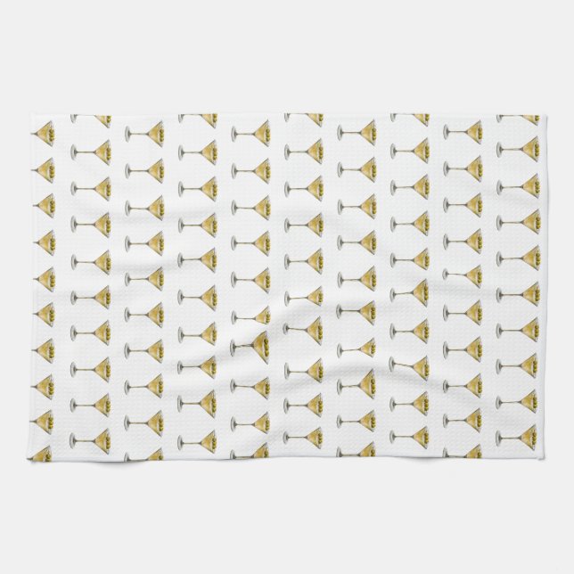 Linge De Cuisine Tablier de cuisine imprimé Martini olive classique (Horizontal)