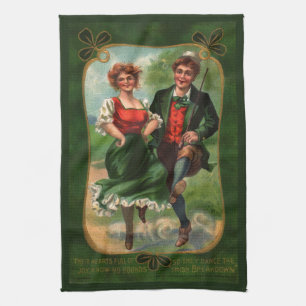 Linge De Cuisine Tablier de cuisine irlandais dansant - Cœurs plein