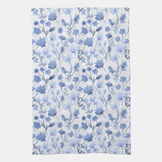 Linge De Cuisine Tablier de cuisine Joyeuse Flore - Indigo (Vertical)