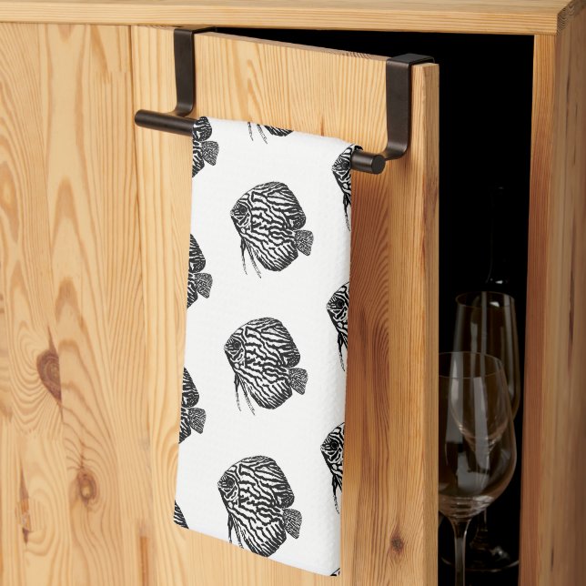 Linge De Cuisine Tablier de cuisine monochrome Poisson (Pliage en tiers)