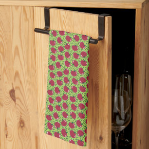 Linge De Cuisine Tablier de cuisine motif illustration pomme rouge