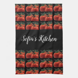 Linge De Cuisine Tablier de cuisine motif tomate monogramme