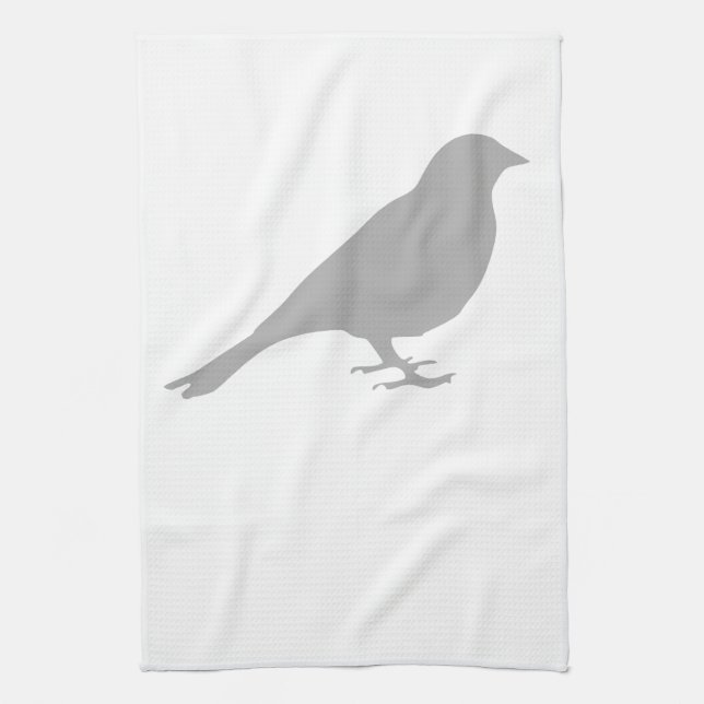 Linge De Cuisine Tablier de cuisine Oiseau Gris (Vertical)