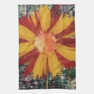 Linge De Cuisine Tablier de cuisine, peinture de fleurs grunge