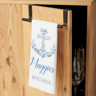 Linge De Cuisine Tablier de cuisine personnalisé avec ancre nautiqu