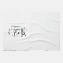Tablier de cuisine personnalisé "Manger, boire & ê