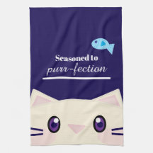 Tablier de cuisine pour chat de dessin animé assai