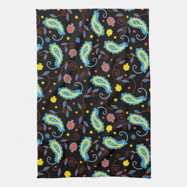 Linge De Cuisine Tablier de cuisine "Tablier de Hanukkah Paisley Dr (Vertical)