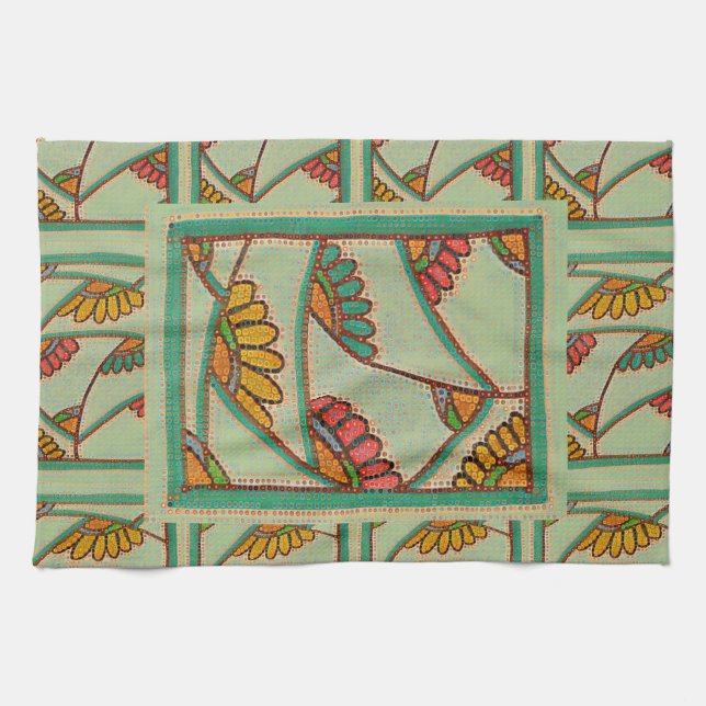 Linge De Cuisine Tablier de cuisine vert tiret (Horizontal)
