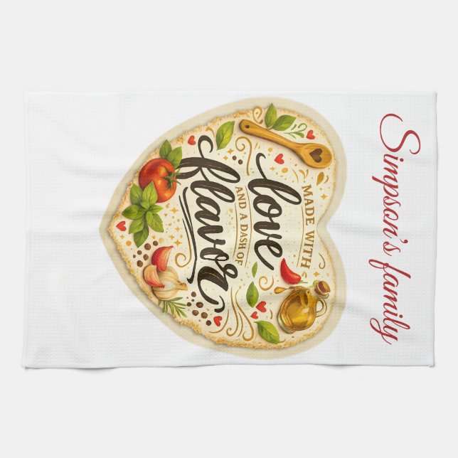 Linge De Cuisine Tablier de famille personnalisé sur mesure – Cuisi (Horizontal)