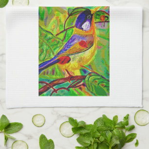 Linge De Cuisine Tablier de Leslie à motif oiseaux