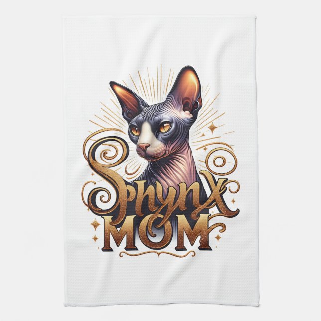 Linge De Cuisine Tablier de thé pour maman de chat Sphynx (Vertical)