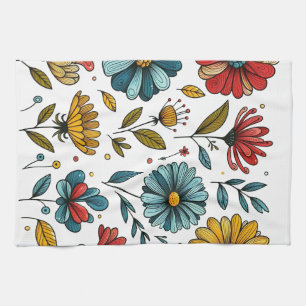 Linge De Cuisine Tabliers Art Populaire Rétro Floral