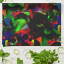 Taches vert gras et rouge avec parties foncées