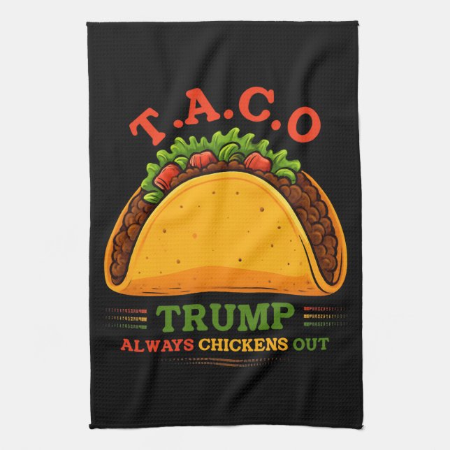Linge De Cuisine Taco Trump chasse toujours les poulets amusants (Vertical)