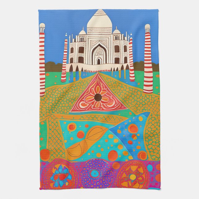 Linge De Cuisine Taj Mahal painting (Vertical)