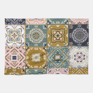 Linge De Cuisine Talavera Indian : Patchwork, Ethnic Mosaic.