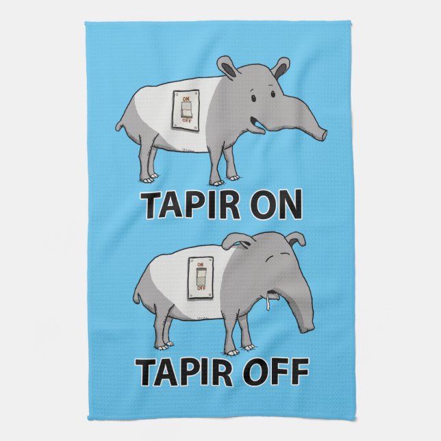 Linge De Cuisine Tapir mignon et drôle sur le tapir (Vertical)