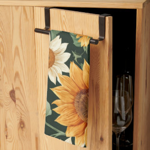 Linge De Cuisine Tapis de bain Motif Tournesol Vintage Terracotta B