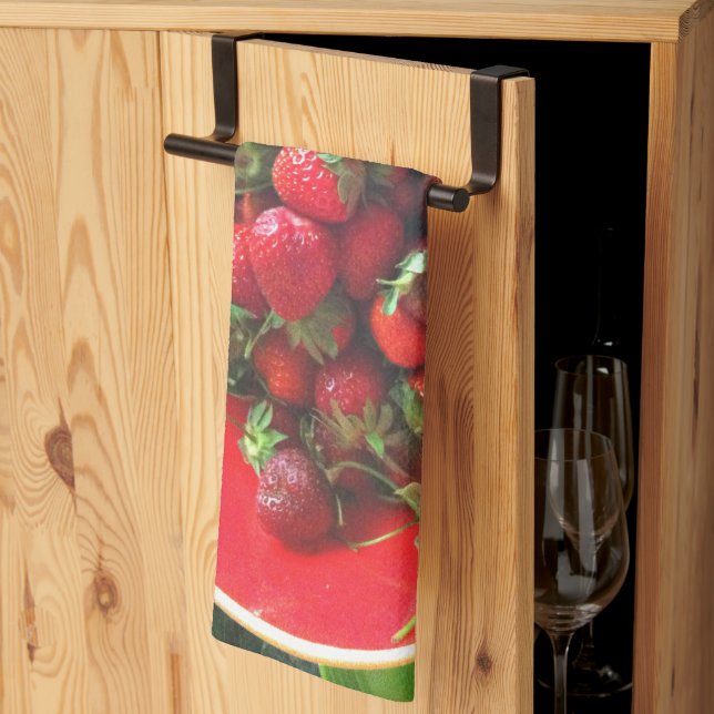Linge De Cuisine Tapis de table aux fraises (Pliage en tiers)