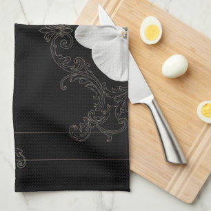 Linge De Cuisine Tapis de table Haute Couture Orchidée dorée Minima