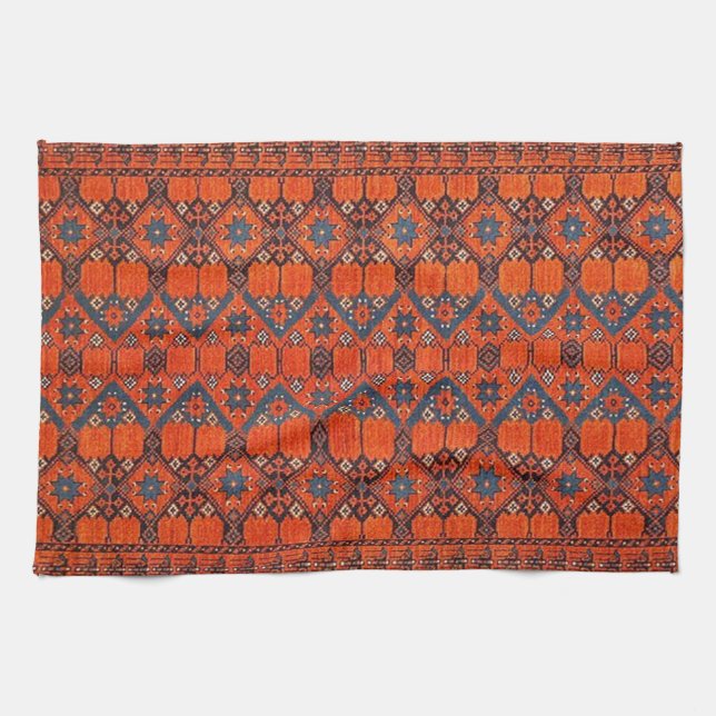 Linge De Cuisine Tapis rouge oriental turc (Horizontal)