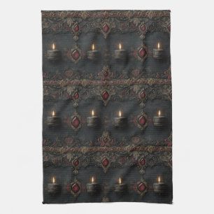 Linge De Cuisine Tapisserie de bougie rubis gothique