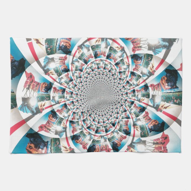 Linge De Cuisine Tapisserie kényane Kaleidoscope (Horizontal)