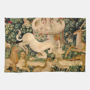 Linge De Cuisine Tapisseries de licorne médiévale Impression : Met