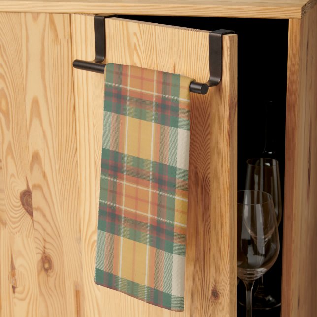 Linge De Cuisine Tartan à carreaux de la récolte d'automne chaud (Pliage en tiers)