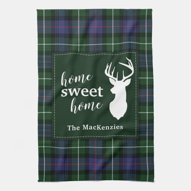 Linge De Cuisine Tartan Christmas Clan MacKenzie Personnalisé (Vertical)
