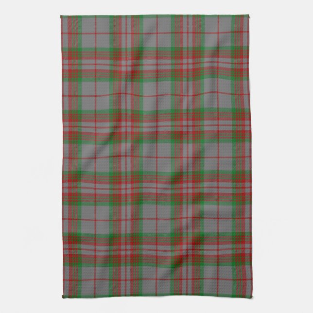 Linge De Cuisine Tartan gris de clan écossais (Vertical)