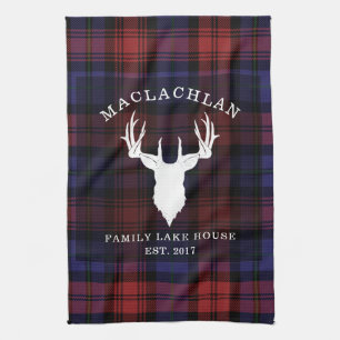 Linge De Cuisine Tartan Plaid Clan MacLachlan Family Lake House
