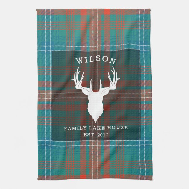 Linge De Cuisine Tartan Plaid Clan Wilson Family Lake House (Vertical)