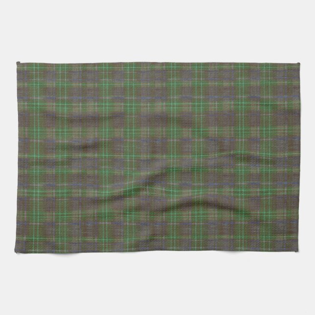 Linge De Cuisine Tartan Vert de Cabine (Horizontal)