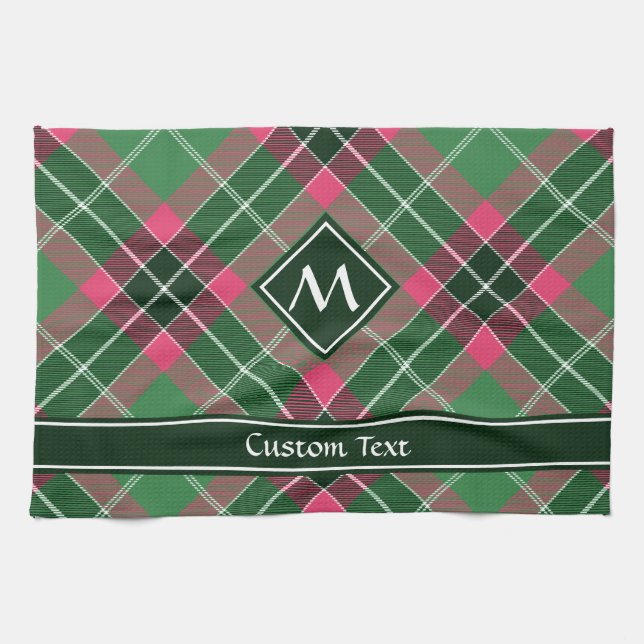 Linge De Cuisine Tartan vert et rose (Horizontal)