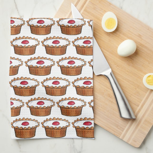 Linge De Cuisine Tarte Cherry Bakewell British Food UK Pâtisserie (Quart Plié)