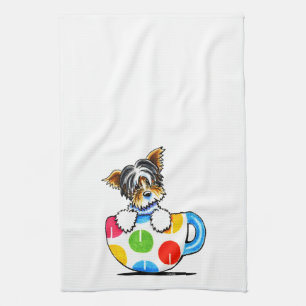 Linge De Cuisine Tasse de point de polka de Biewer Yorkie