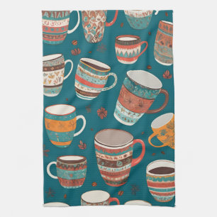Linge De Cuisine Tasses de café colorées