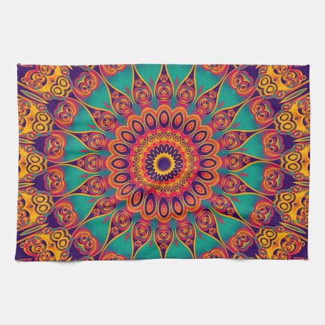 Linge De Cuisine Tattoo Kaleidoscope Fractal (Horizontal)