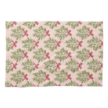 Tea towel with mistletoe design
