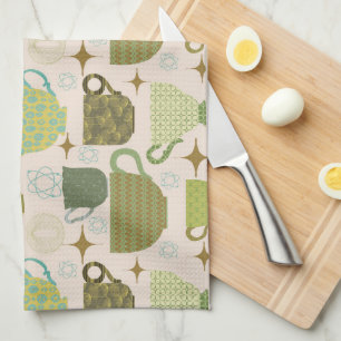 Linge De Cuisine Tea up moderne du milieu du siècle