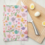 Linge De Cuisine Teapots couleur Whimsical Teapots Tea Party Unique<br><div class="desc">Ce motif fait main fait une serviette de cuisine géniale. Modifiez la couleur arrière - plan ou ajoutez vos propres textes. Consultez mon magasin pour en savoir plus ou faites-moi savoir si vous voulez quelque chose de personnalisé!</div>