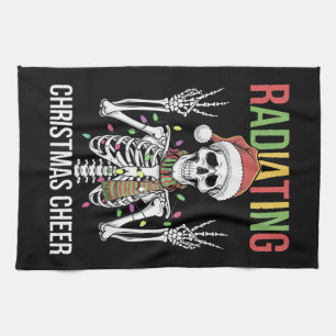 Linge De Cuisine Technicien en radiologie de Noël Santa Skeleton Xr