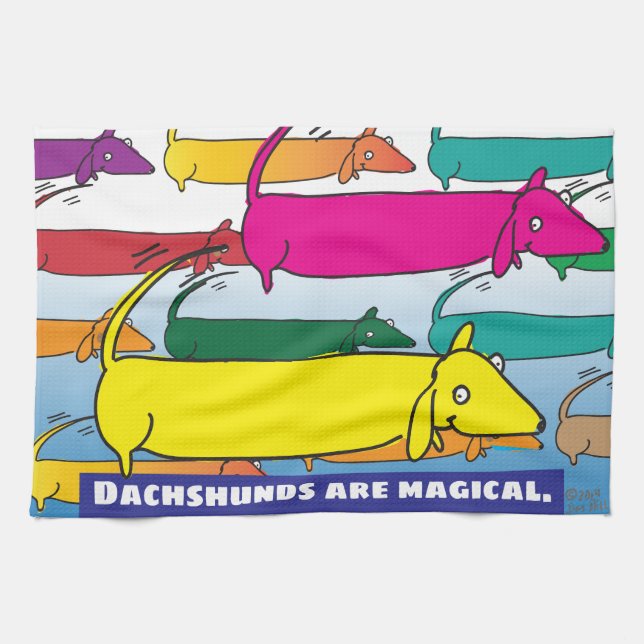 Linge De Cuisine Teckels magiques (Horizontal)