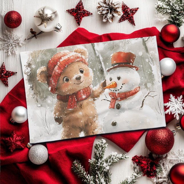 Linge De Cuisine Teddy Bear et Snowman (Créateur téléchargé)