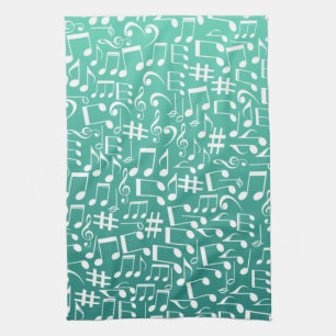 Linge De Cuisine Teintes de sarcelle vert bleu de mer aigue-marine 