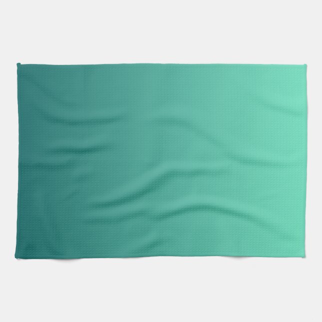 Linge De Cuisine Teintes de sarcelle vert bleu de mer aigue-marine  (Horizontal)
